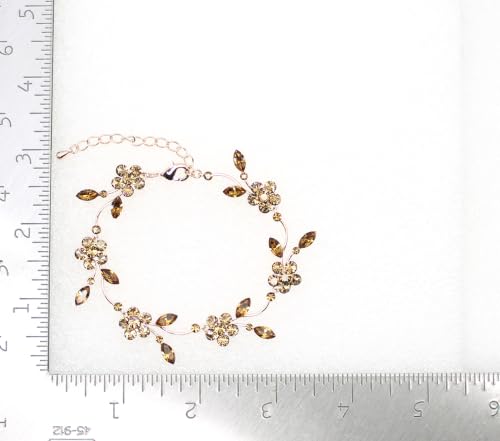 Image of Faship Gorgeous Rhinestone Crystal Floral Necklace Earrings Set
