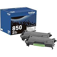 Brother Genuine High-Yield Black Toner Cartridge Twin Pack TN850 2PK, Model TN8502PK