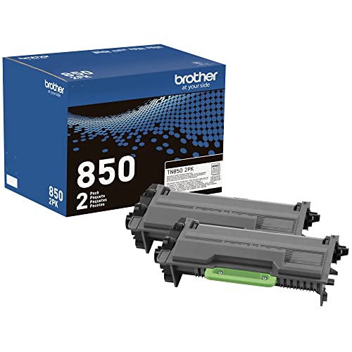 Brother TN850 2-pack high-yield black toner cartridges