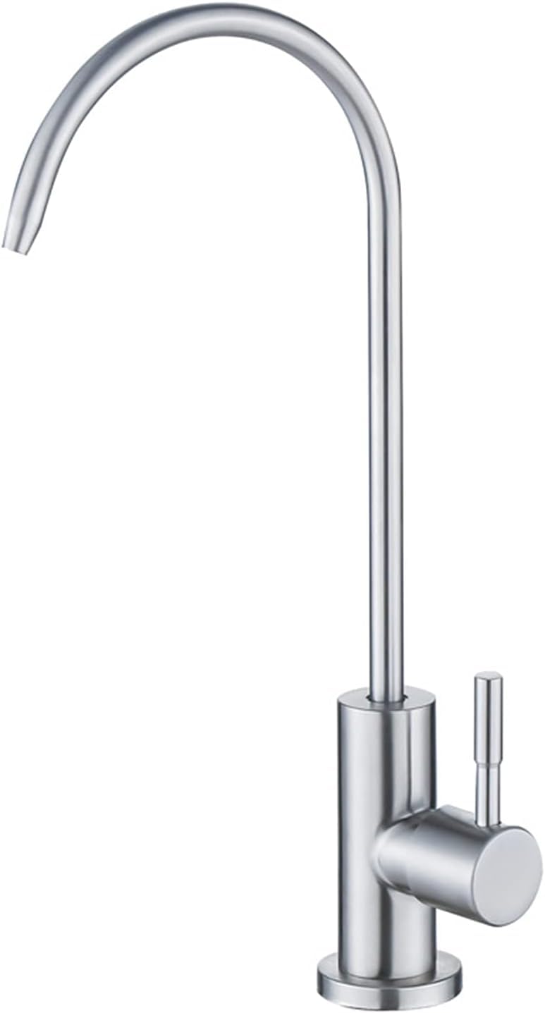 Grifo purificador de agua, grifo de cocina de acero inoxidable para beber directamente, núcleo de válvula de disco de cerámica, accesorio purificador de agua doméstico de 2 puntos