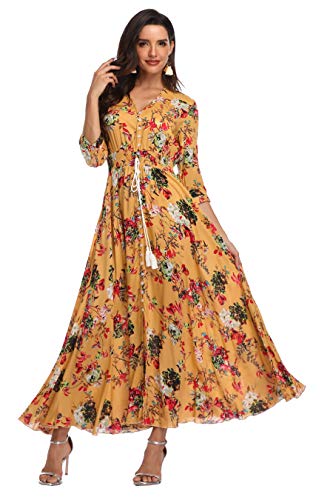 Image of Casual Summer Dresses for Women 2026 Maxi Dress Flowy Bohemian Beach Party