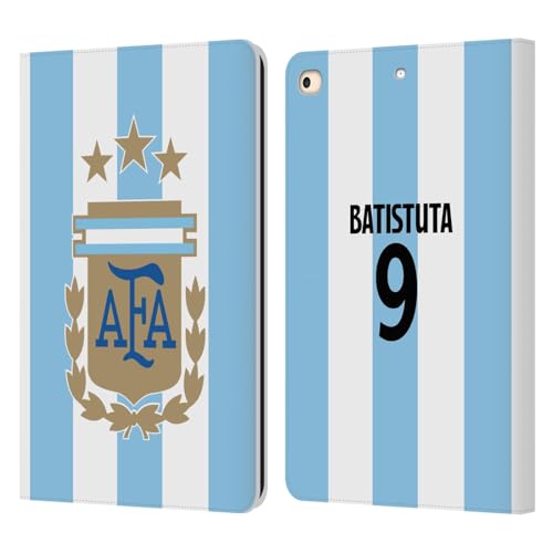 Étui cuir iPad 9.7 Argentine Batistuta avec support visionnage et portefeuille