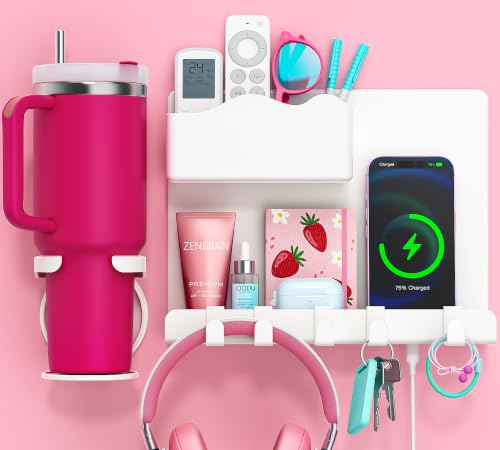 Bedside Wall Shelf for Teen Girls Dorm Room Essentials Bunk Bed Stuff