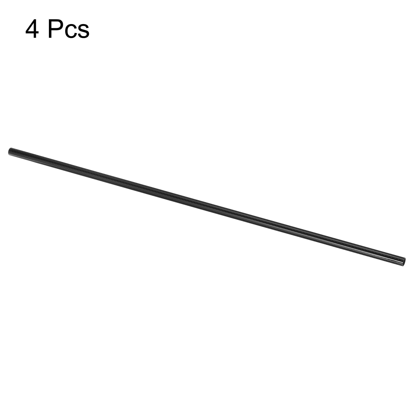 QUARKZMAN 4Pcs Tubes en Fibre de Carbone 8 x 10 x 420mm Surface Lisse Tissage Sergé Brillant Rod 3K Enroulé Enroulement de Tubes Ronds en Carbone pour Avion Rc Quadcopter Multicopter