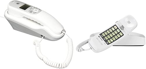 AT&T TR1909 Trimline - Teléfono con cable con cable de línea de borde básico de 210 WH, AT&T 210 M, color blanco