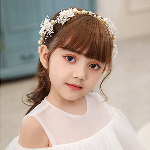 IYOU Perla Nozze Copricapo bianca Fiore Pezzo di