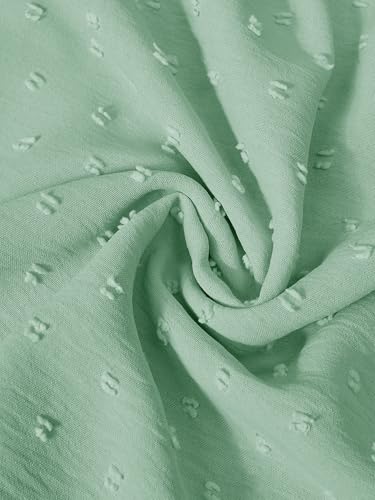 Image of CzzzyL Women Nursing Boho Maxi Dresses Cap Short Sleeve V Neck Swiss Dot High Waisted A-Line Ruffle Tiered with Pockets