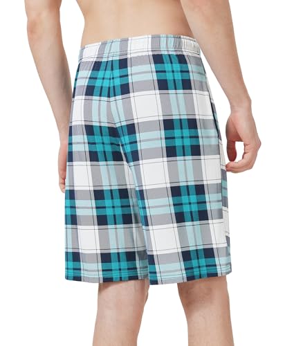 WiWi Mens Bamboo Viscose Pajama Shorts Lightweight Lounge Bottoms Soft Knit Sleep Short Pants Loungewear with Pockets S-3X4
