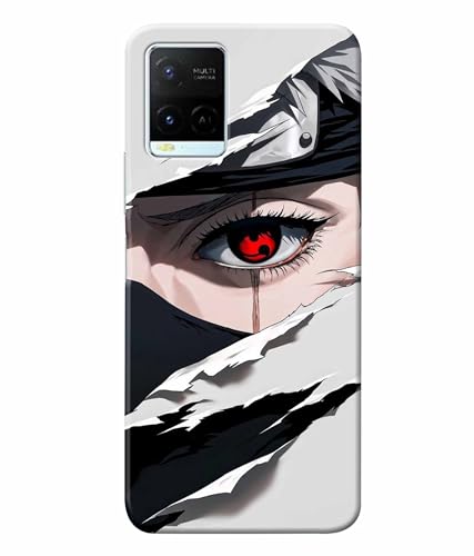 Image of Red Eyes Printed Hard Back Case Cover & Compatible for Vivo Y21 / Vivo Y21S / Vivo Y33S (Multicolor) - D1811