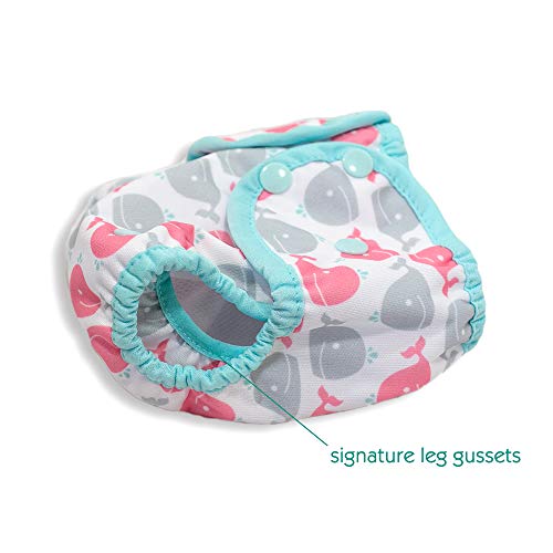 Thirsties Reusable Swim Diaper, Snap Closure, Palm Paradise Size Two (18-40 Lbs) #TOP2