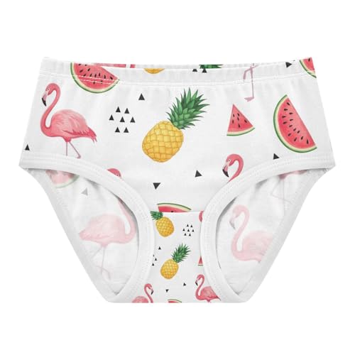 Cute Pink Flamingos Girls Panties, Toddler Panties, Cotton Underwear Girls, 2–8 Years