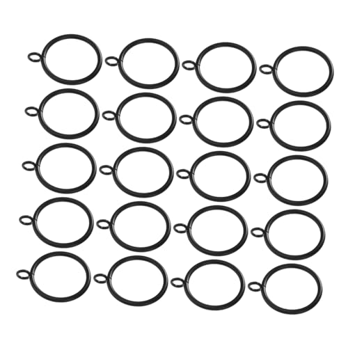FUNOMOCYA 44pcs Curtain Rod Rings with Eyelets for Rods Heavy Duty Clip Rings for Smooth Movement Home Decor for Large Windows