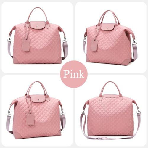 Travel Duffel Bag For Women Business Bags Overnight Bags Travel Weekender Bags Pink2