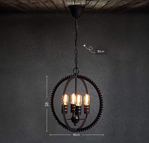 Lustre industriel E27 chic pour éclairage d'hôtel et salon américain moderne