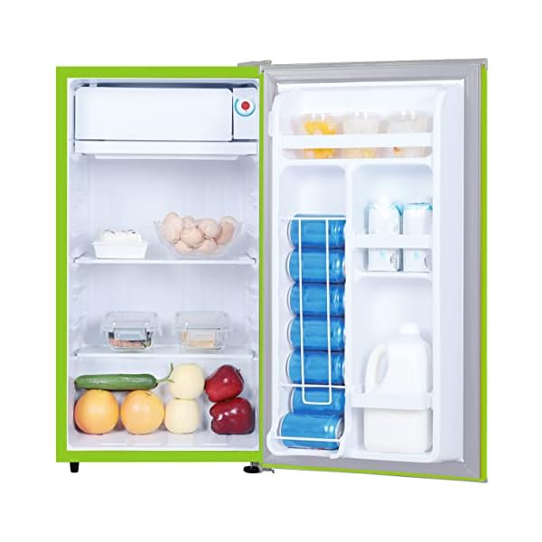 RCA RFR321FR320/8 IGLOO Mini Refrigerator, 3.2 Cu Ft Fridge, Lime