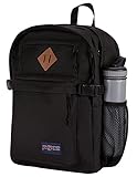 JanSport Main Campus FX Backpack - Travel, or Work Bookbag w 15-Inch Laptop Pack with Leather Trims, Black