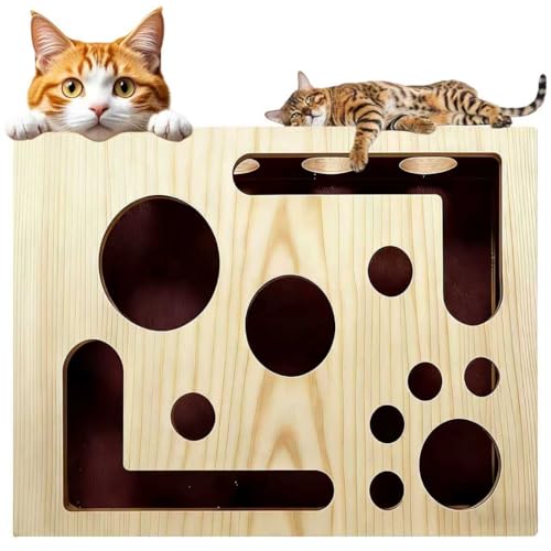 2026 New Cat Scratch Puzzle Enrichment Box Cat Nail File Box with Sandpaper Inside Toy Gift for a Cats that Hates Having Its Nails Trimmed Stress-Free Alternative to Trimming Nails