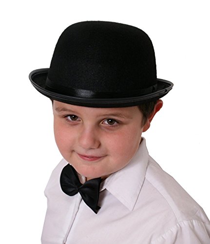 I LOVE FANCY DRESS Chapeau Melon en Feutre Noir pour Enfant.