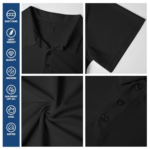 Custom Polo Shirts for Men, Personalized Golf Jersey with Logo Text Printed Design Your Own miniatura 5