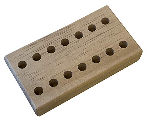 Magnetic Pill Capsule Holder - Perfect For Making Your Own Combinations - Fill Your Pill Capsules Easier - Made From Solid Untreated Pine.