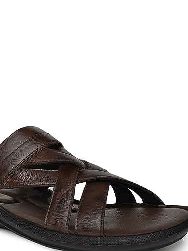 Image of Buckaroo JERKO crumbald Leather Brown Casual Closed Sandal For Mens