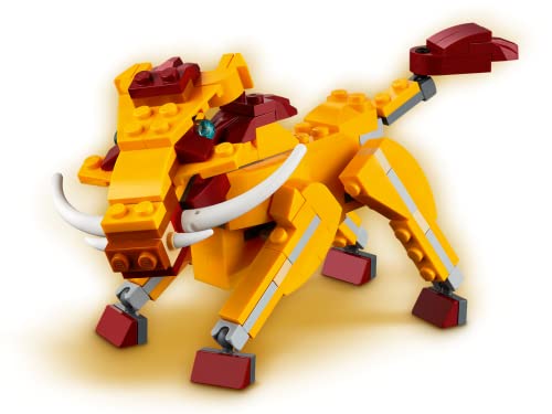 Image of LEGO 31112 Creator 3 in 1 Wild Lion, Ostrich, Warthog, Animal Figurines Toy for Children from 7 Years