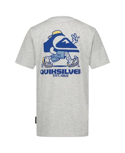 Image of Quiksilver Boys' Short Sleeve Logo Graphic T-Shirt, Soft & Comfortable, Regular Fit