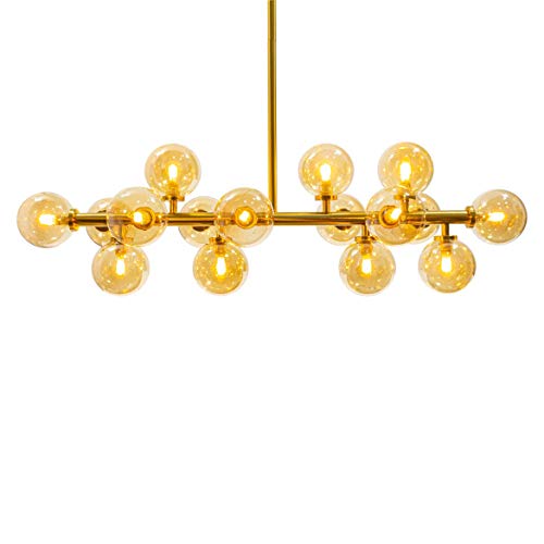 Pendente Grape Bronze e Ambar + LED G9 5W Branco Quente 220V St1758