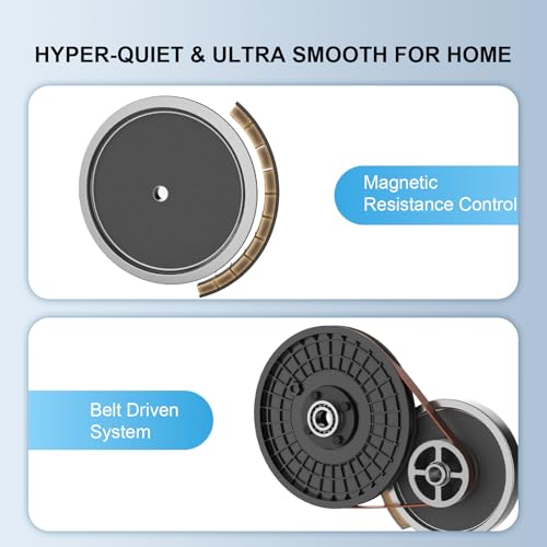 Image of Elliptical Exercise Machine for Home, Hyper-Quiet Magnetic Elliptical Trainer with 16 Resistance Levels, 330 lb Capacity, Full Body Cardio Workout Equipment, White