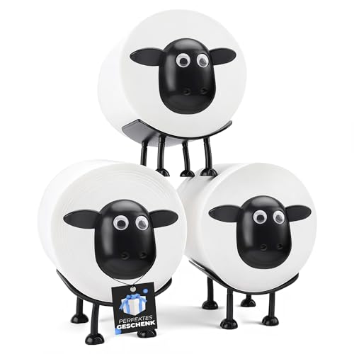 ICARE Schaf Toilettenpapierhalter 3er Stapelbar - Sheep up Rollenhalter