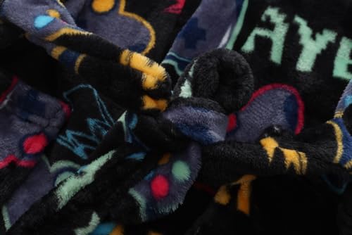 Image of Girls Fleece Robe Boys Hooded Bathrobe Soft Flannel Robe For Kids