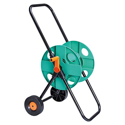 Enrolador Mangueira Com Rodasbase E Alça Com Estrutura Metálica Tubular; Manivela De Acionamento; Não Acompanha Mangueira E Engates. Kala