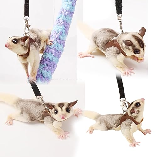 Manon Rosa MRPH006-BLACK Sugar Gliders Harness Leash Set thumb #3