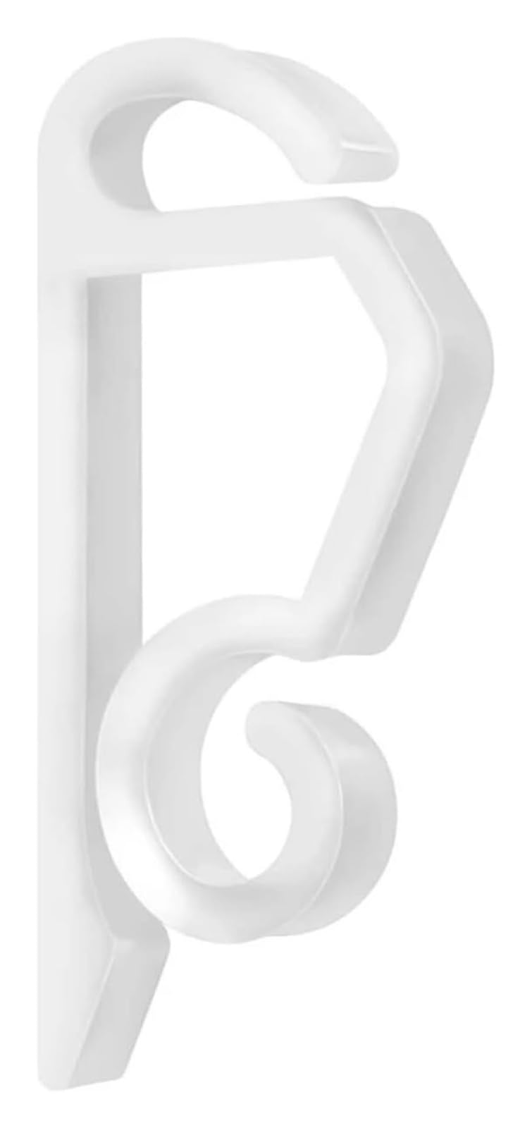 DQZRTUECA Outdoor Weatherproof Gutter Hook S Clip for String Lights Multicolor Multiple Sizes(White,120pc)