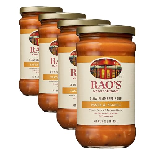 Rao's Homemade Pasta Fagioli Soup, 16oz, Real Vegetables, Traditional Italian
