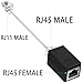 Telephone Line RJ45 to RJ11 Adapter, Telephone Jack to Ethernet Cable Adapter, RJ45 Female to RJ11 Male for Fixed Telephone Services(2 Pack)