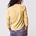 LIKEOULI Oversized Sweatshirt for Women Fashion Solid Color Blouses Spliced Long Sleeved V-Neck Womens Fall Sweaters 2025 Yellow
