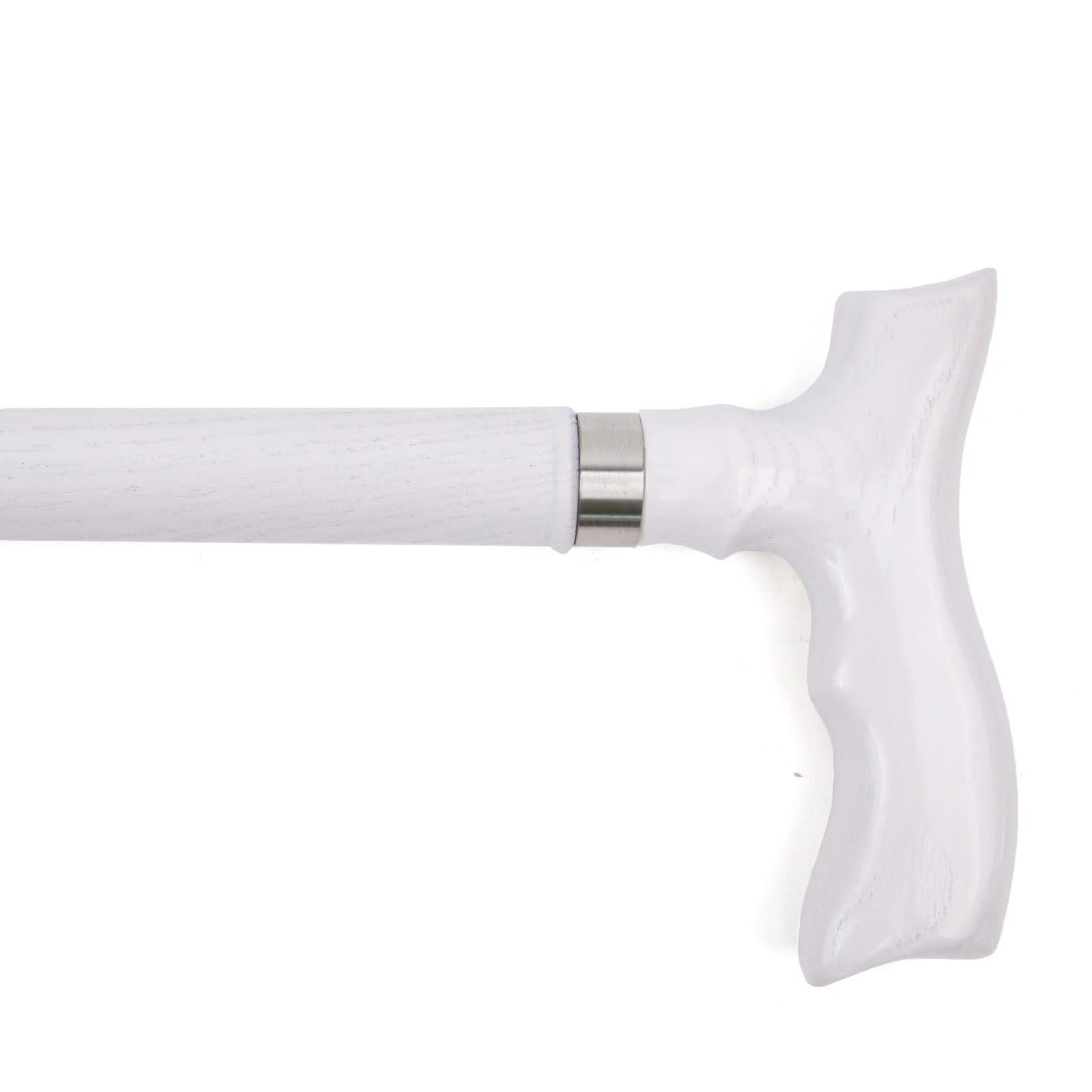 Bastón de Caminar Madera Blanca con Mango Ergonómico – Ligero y Resistente para Hombres Mujeres Ancianos, Uso Diario, Regalo & Colección