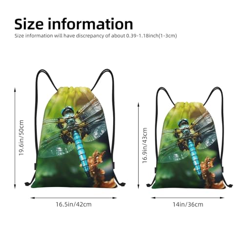 dargonfly1 print Drawstring Bag Sack Gym Bag Ditty Bag for Gym Traveling, Hiking, Yoga, Shopping for Adult4