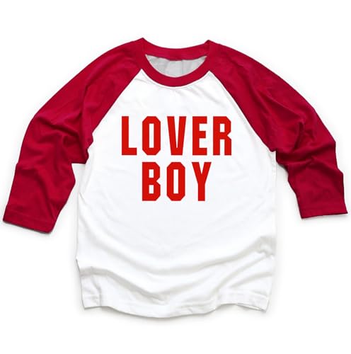Boys Valentines Shirt Raglan Sleeve Toddler Kids Truck Dinosaur Love Heart Graphic Outfits