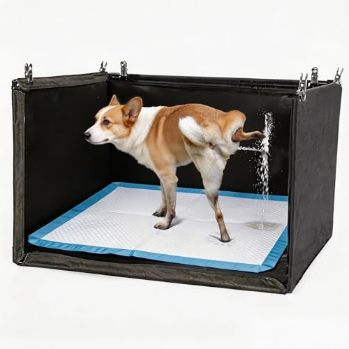 THINMUHAND Dog Toilet with High Walls - Indoor Male Dog Pee Station & Litter Box, No-Spill Dog Pee Pad Holder, Waterproof, Easy to Install & Clean (25" L x 17" W x 13" H)