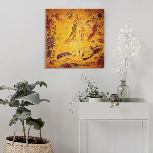 Impression sur toile Marc Chagall pour habiller un mur blanc avec élégance moderne 60x60 - 4