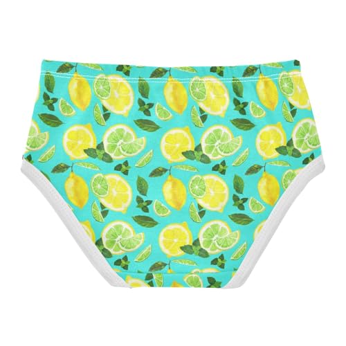 Joisal Pattern Toddlers Underwear Floral 2t Cotton Little Girl Panties Lemons Limes Green Leaves Mint Undies Kids Briefs2