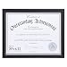 Malden International Designs Wooden Document Frame, Holds 8.5 by 11-Inch Certificate, Black