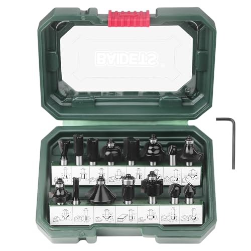 BAIDETS Pro 15tlg. Fräser Set für Holz - Hartmetall...