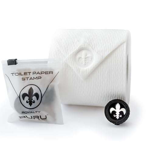 BURU SOLUTIONS Toilet Paper Stamp Royalty (Fleur de Lis) - Add a Unique Personal Touch to Your Bathroom Decor! Enhance Your Home Decor. Ideal for Housekeeping, Hotels, Rentals, Home Staging Decor