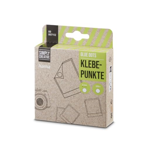 Hama Klebepunkte (300 Fotokleber, doppelseitig selbstklebend, Klebepads rund, ø 6 mm), transparent