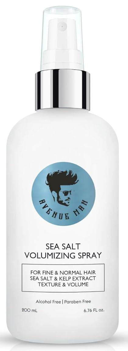 Avenue Man Volumizing Sea Salt Spray for Men - Lightweight Sea Salt Hair Spray for Men - Paraben