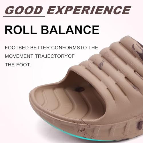 Image of KuaiLu Mens Recovery Sandals Orthotic Arch Support Open Toe Sport Slides Thick Cushion Orthopedic Plantar Fasciitis Slip On Wide Width Summer Pool Beach Waterproof