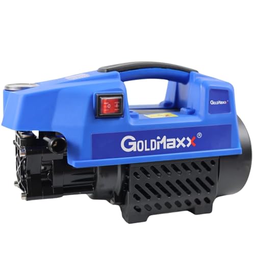 Image of GoldMaxx High Pressure Car Washer Machine 2800 Watts, Copper Winding, 160 Bar, 10L /Min Flow, 8 Meters Outlet Hose, High Power Portable Machine with Accessories for Cleaning Cars, Bike, Home & Garden
